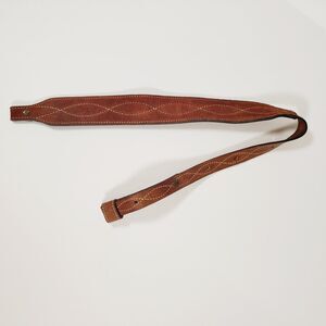 Vintage Torel Gun Slinger Rifle Sling Brown Genuine Leather Suede Stitched